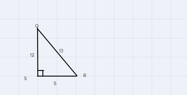 In QRS, the measure of S=90, QS=12, RQ=13, and SR=5. What is the value of the tangent-example-1