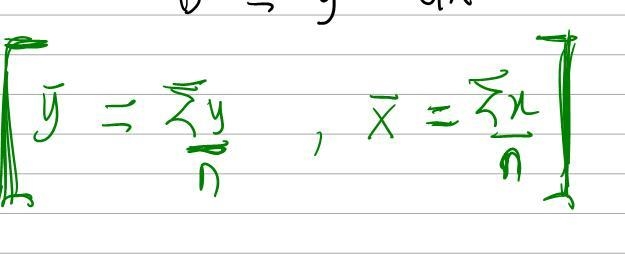 Finding the Slope and Interceptxyx2xy211.8423.62.112.14.4125.413.317.510.8957.75425.5161024.82923.04139.2∑ x-example-2