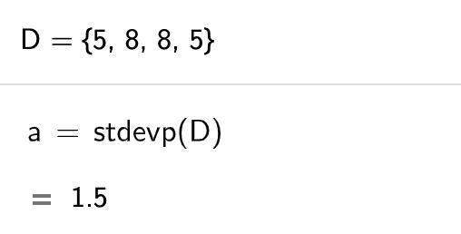 What is the population standard deviation? {5,8,8,5} Enter your answer as a decimal-example-2