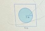 t hits the square dartboard shown below at a random point. Find the probability that-example-1