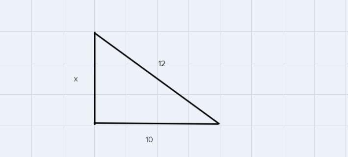 Find the length of the leg x. enter the exact value, not a decimal approximation x-example-2