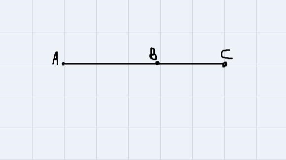 Points a b and c are collinear. Point b is between a and c. Draw a picture, write-example-1