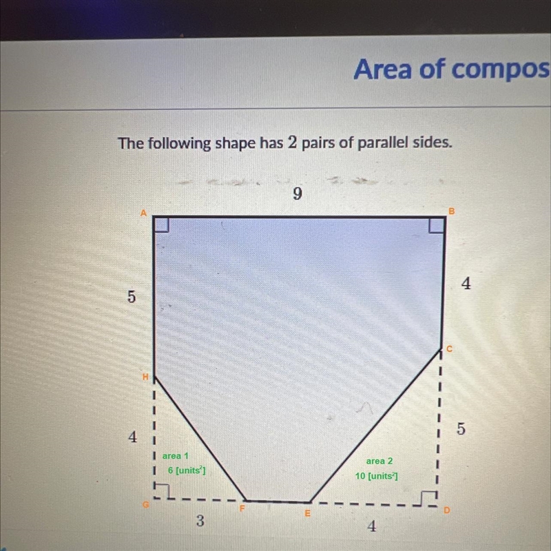 The following shape has 2 pairs of parallel sides.-example-1