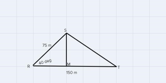 A local park is located on a triangular piece of land.What is the area of the park-example-1