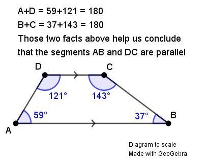 Based on the given information determine which sides of quadrilateral ABCD must be-example-1