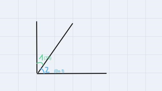 adjacent angles <1 and <2 are complementary angles. the measure of <1 is-example-1