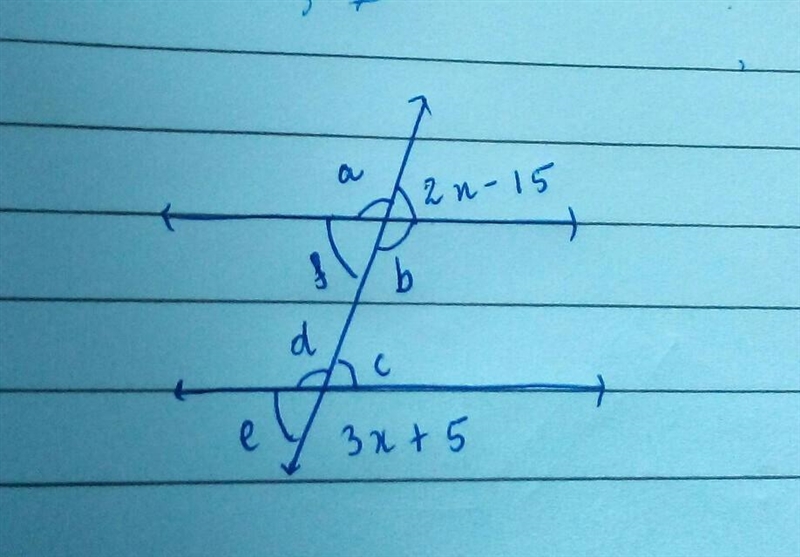 Line a || Line b. Use the diagram to write an equation and solve for x.-example-1