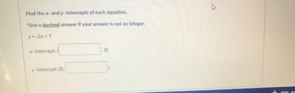 Find negative X negative white interception of each equation. Use a decimal answer-example-1