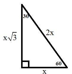 The side lengths of a 30-60-90 triangle are in the ratio 1 : 3:2. What issin 30°?-example-1