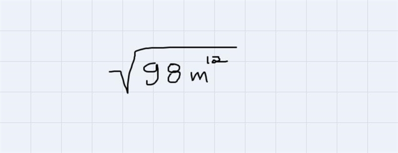 Simplify (sqrt)98m^12Using factor tree. Please draw. Quick answer = amazing review-example-1