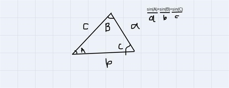 Given any triangle ABC labeled as shown, the law of sines states: B B AN b sino sin-example-1