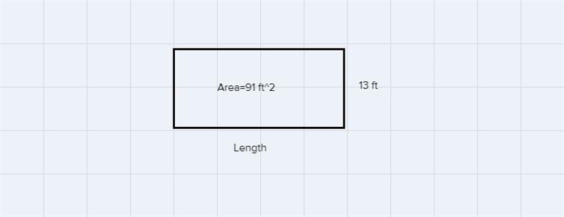 Trinity bas a storage unit with a width of 13feet and an area of 91 square feet. What-example-1