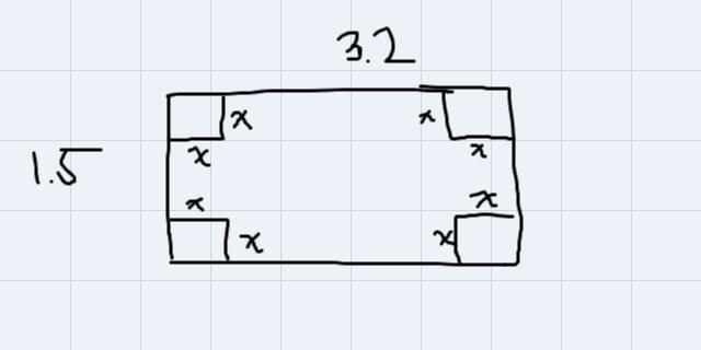 A box without a top is to be made from a rectangular piece of cardboard measuring-example-1