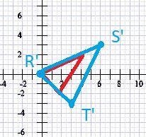 Triangle RST has vertices R(0,0), S(4,2), and T (2,-2). Triangle R'S'T' is the image-example-2