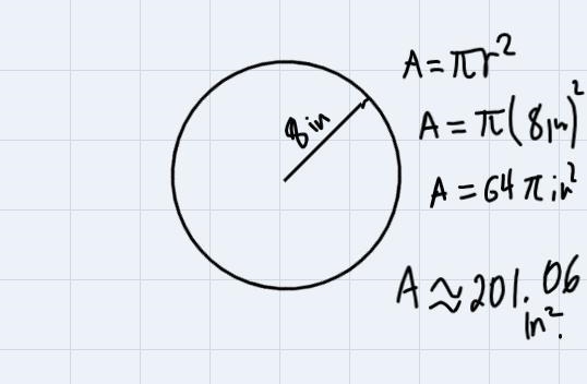 3ndI₁bortsFoolsWhich circles shown have an area between 200 and 250 square inches-example-1