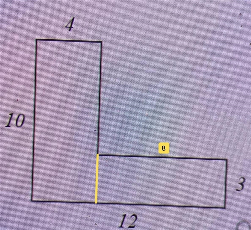 Find the area of the figure pictured below.-example-1