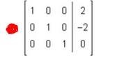 Which matrix represents the solution to the system of equations below?2a+b+c=2-a+b-example-1