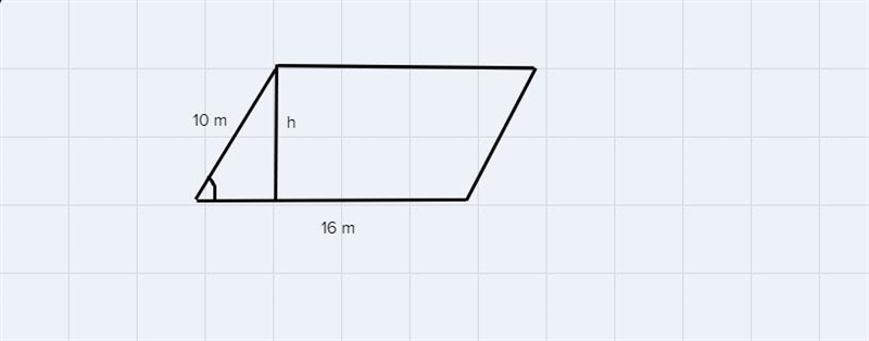 Find the area of a parallelogram with side lengths of 10 m and 16 m and an angle that-example-1