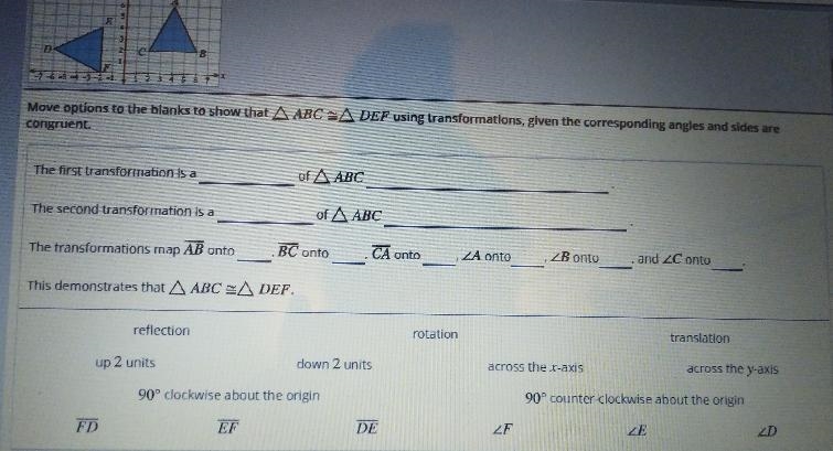 -6 5 4 3 2 1 AC 2 5 Move options to the blanks to show that N ABC=A DEF using transformations-example-1