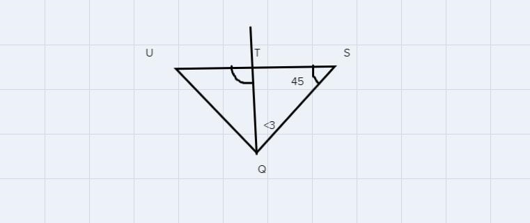 Use the image to find angles Q and U. Explain your reasoning.Time ElaAttempt du1 Hour-example-3