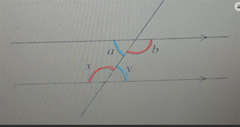 How do I find alternate angle to a and b?-example-2