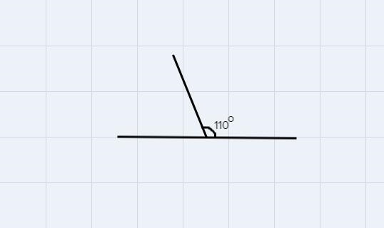 Sketch the angle then find its reference angle110 degrees-example-1