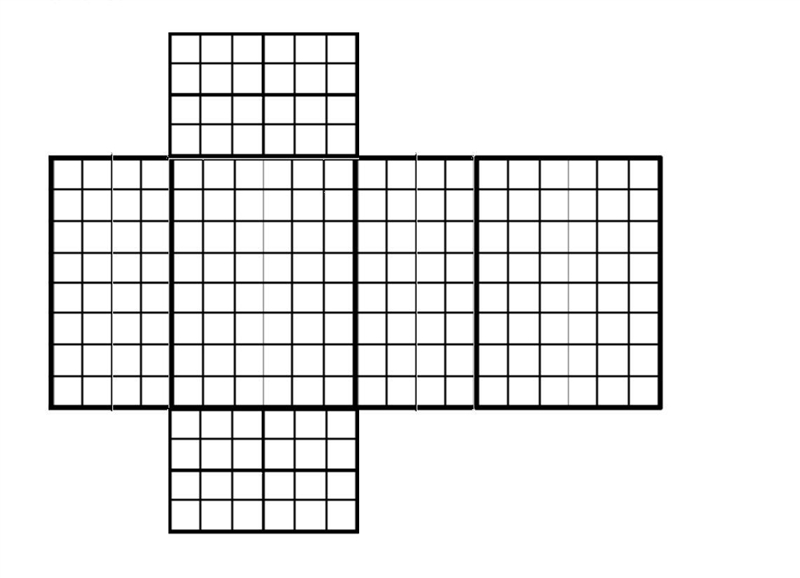 9-41. A. Describe the solid formed by the net below. What are its dimensions (length-example-1