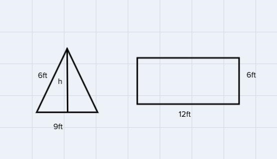 1. (15 points) The roof of a shed is shown below.You need to cover this roof with-example-1