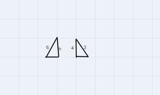 For the similar triangle below, set up a proportion and find the unknown-example-1