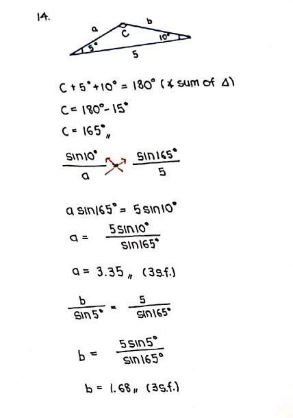 NO LINKS!!! Solve each triangle. Part 1a​-example-2