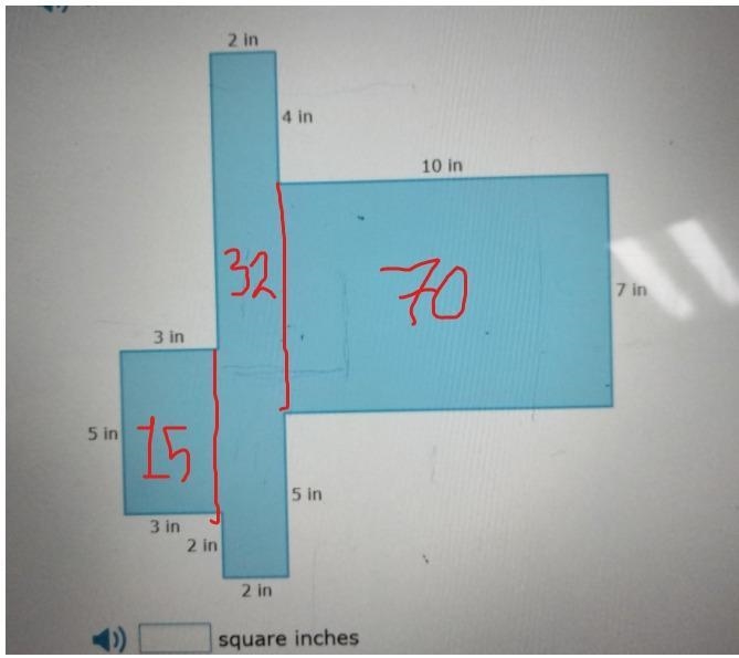 Part 23. NO LINKS!! What is the area of this figure?​-example-1