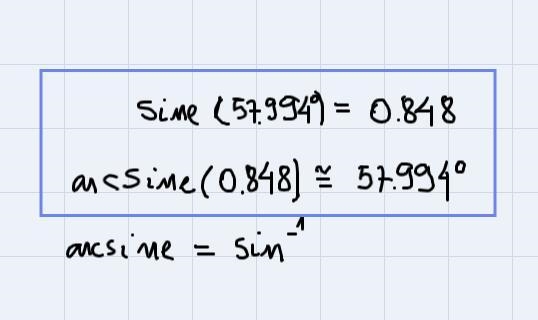 How do I solve sin-1(0.848) step by step?-example-1