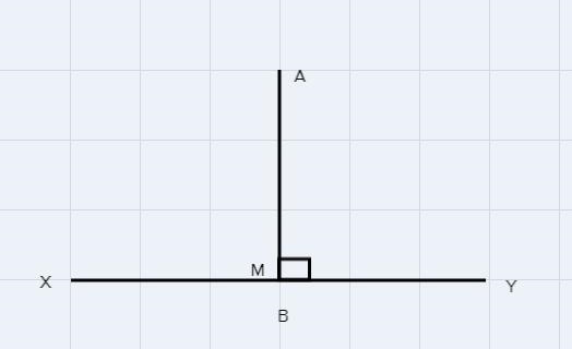 If AB is a perpendicular bisector of XY at M, which is NOT true?O AB and XY meet at-example-1