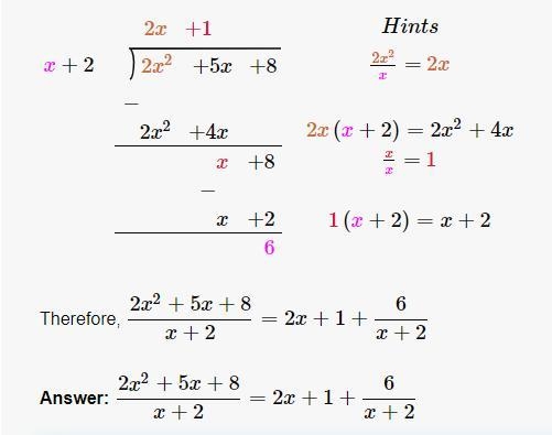 2.x2 + 5x +8Given x = -2, the expressionis equivalent to+296.(1) 212 +(3) 2x +1+.X-example-1