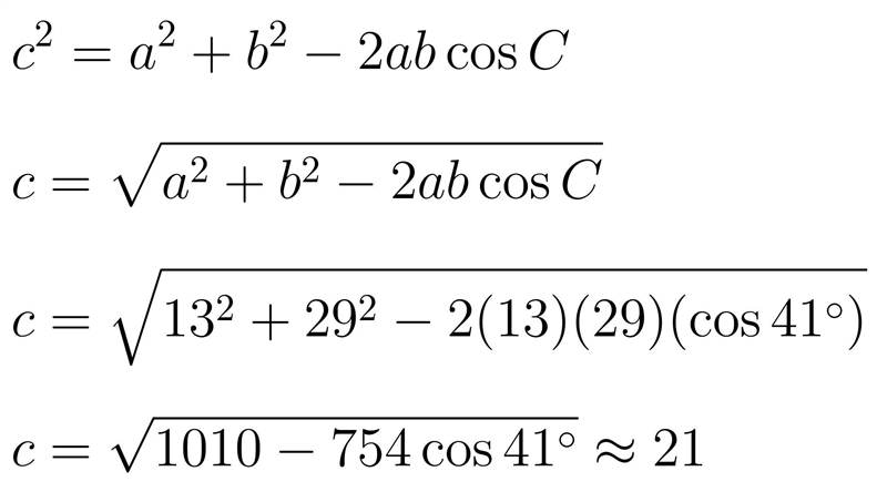 1) Find AB B 29 41° С 13 A-example-1