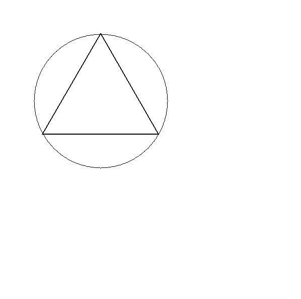 Construct an equilateral triangle inscribed in this circle:Construct a square inscribed-example-1