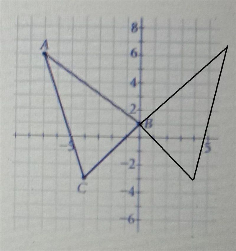 given Given ABC with vertices A(7, 6), B(0, 1), and C(4, 3).a. Reflect ABC across-example-1