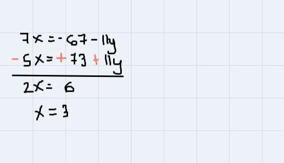 Solve this system of linear equations. Separatethe x- and y-values with a comma.7x-example-1