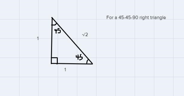 Question 15 of 31In a 45-45-90 right triangle, what is the ratio of the length of-example-1