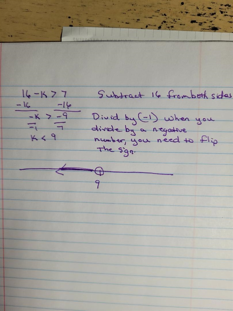 16- k >7 on a number line-example-1