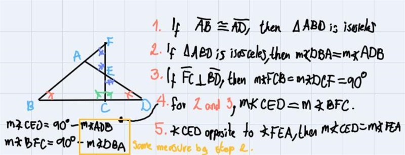 Geometry Problem - Given: segment AB is congruent to segment AD and segment FC is-example-1