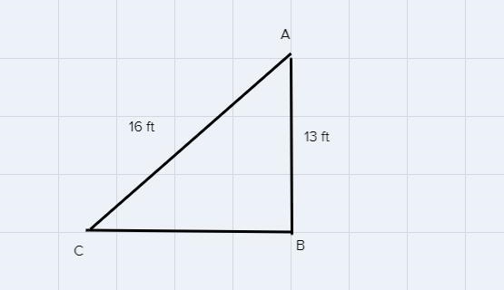 A ramp 16 ft long rises to a platform that is 13 ft off the ground. Find x, the angle-example-1