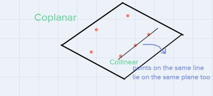 Points that lie on the same line are called:A. non-collinear and non-coplanarB. opposite-example-1