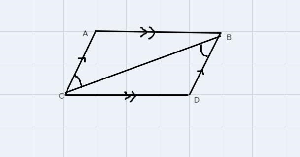 How do you prove that two opposite angles are congruent on a parallel triangle-example-1