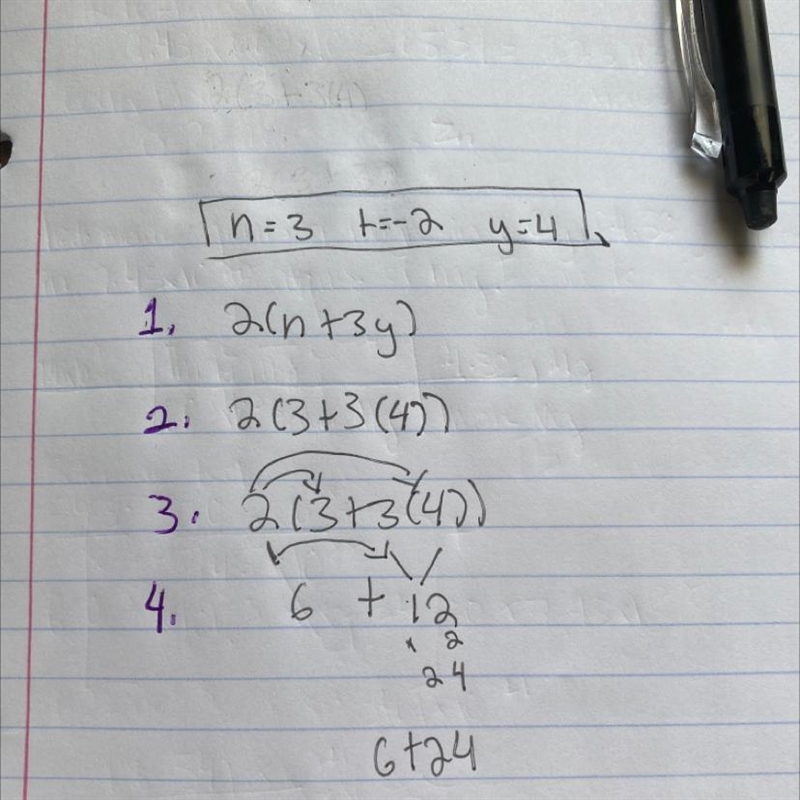 Help me please one again what is 2(n + 3y)-example-1