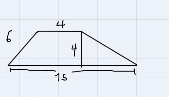 Find the area of this trapezoid. Be sure to include the correct un4 cm6 cm4 cm15 cm-example-1