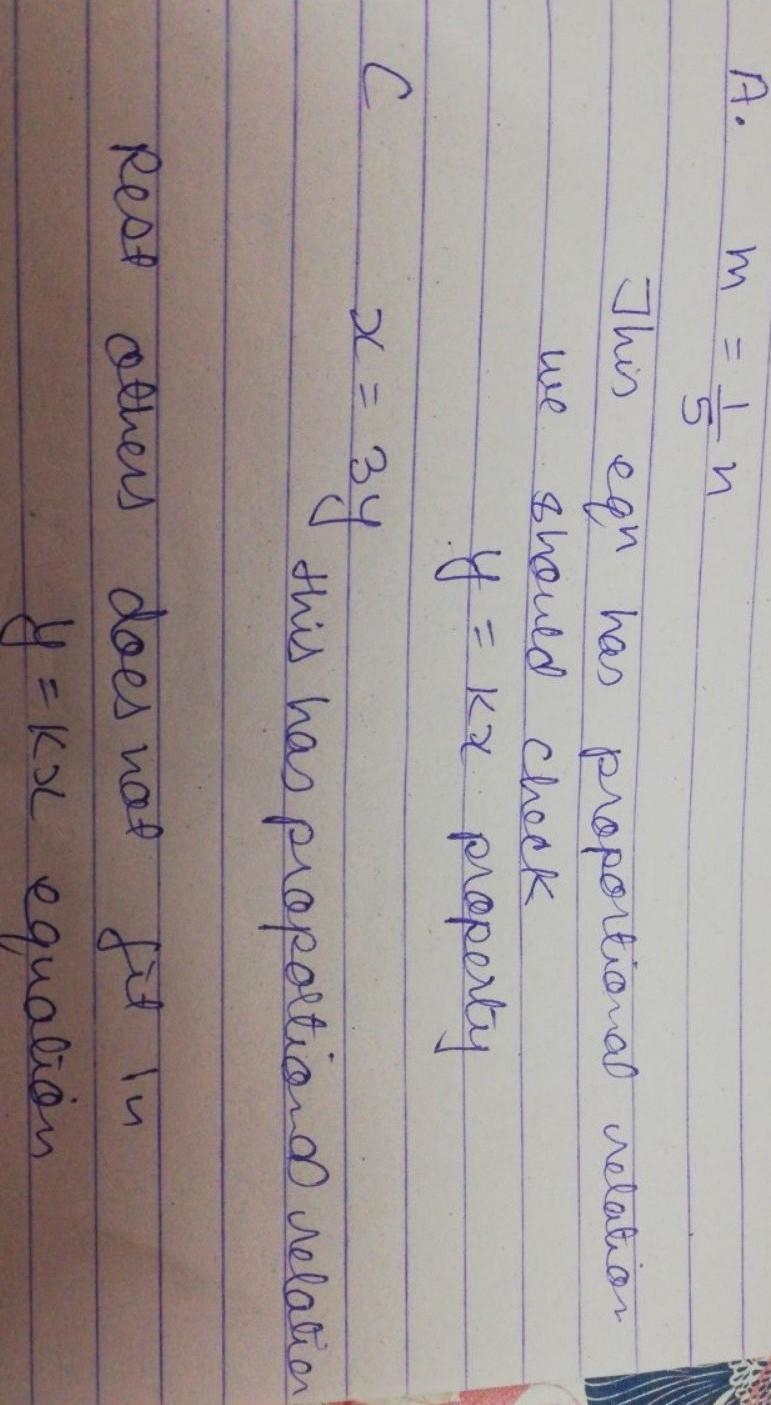 Which of the following equations represent a proportional relationship? Choose all-example-1