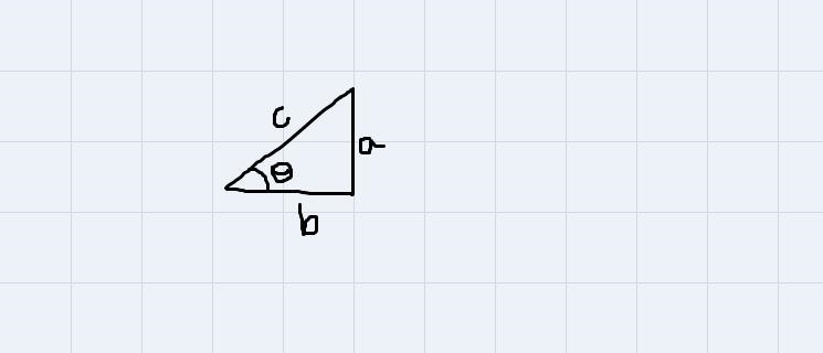 Find the indicated angle 0. (Use either the Law of Sines or the Law of Cosines, as-example-1