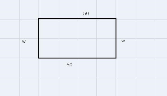 A fence is being built around a rectangular garden. The length of the garden is 50 feet-example-1