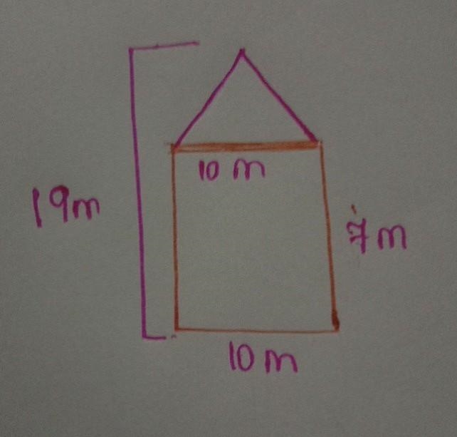 A circus tent is cylindrical up to a height of 7 m and is in the shape of a cone over-example-1